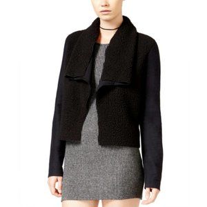 Splendid Chelsea Sky Y2K Sherpa Open Front Jacket, S